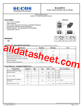 BAS40WST/R型号图片