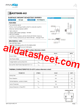 BAS70AW-AU型号图片