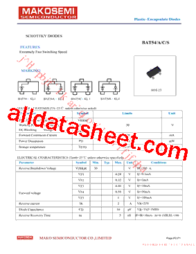 BAT54A-KL2型号图片