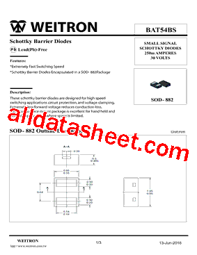 BAT54BS型号图片