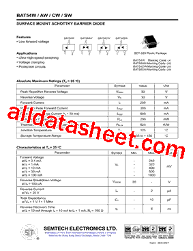 BAT54CW型号图片