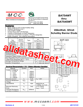 BAT54CWT1G型号图片