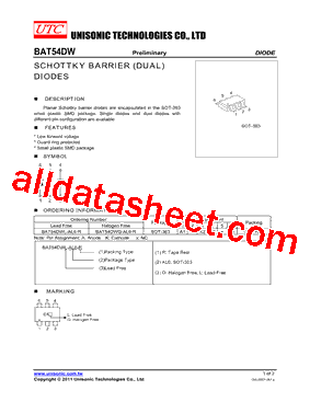 BAT54DWL-AL6-R型号图片