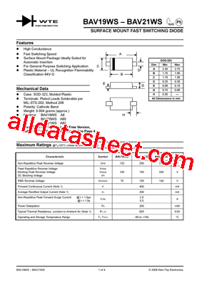 BAV19WS-T1型号图片