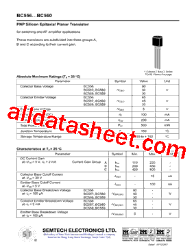 BC558BTA型号图片