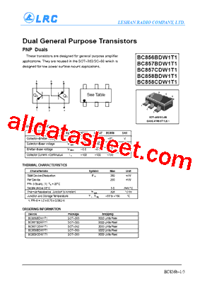 BC857BDW1T1G型号图片