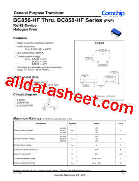 BC858A-HF型号图片