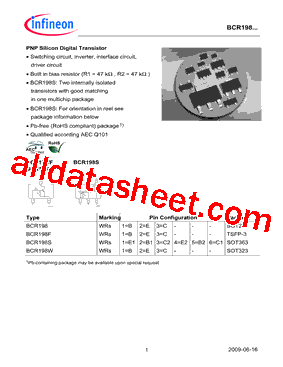 BCR198SH6327型号图片