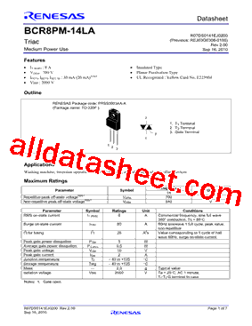 BCR8PM-14LA_15型号图片