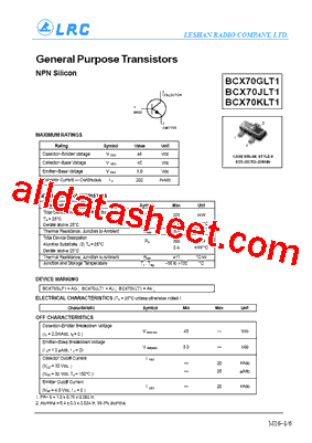 BCX70GLT1型号图片