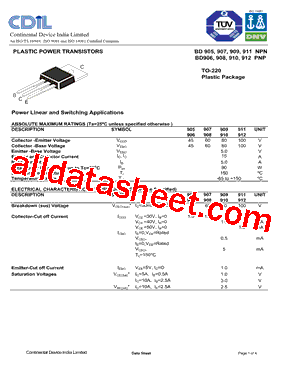 BD909型号图片