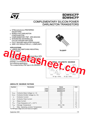 BDW94CFP型号图片