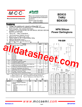 BDX33A型号图片