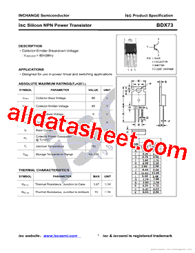 BDX73型号图片