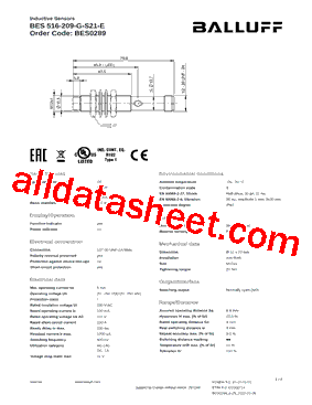 BES516-209-G-S21-E型号图片