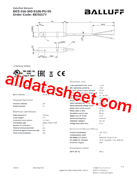 BES516-300-S166-PU-05型号图片