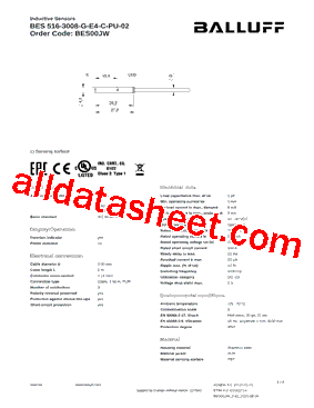 BES516-3008-G-E4-C-PU-02型号图片