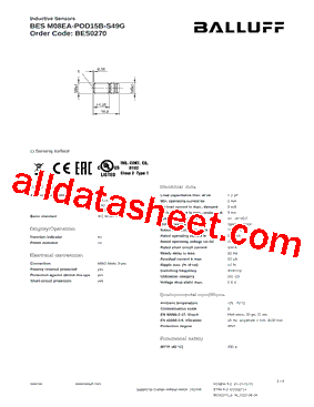 BESM08EA-POD15B-S49G型号图片