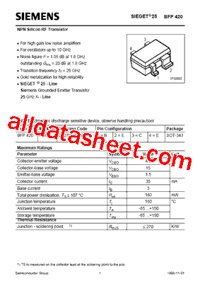 BFP420H6327型号图片