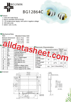 BG12864C型号图片