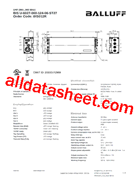 BIS012R型号图片