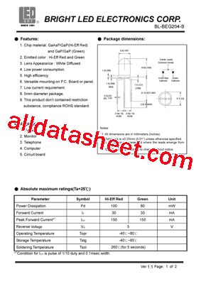 BL-BEG204-B型号图片