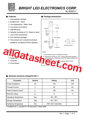 BL-BG63V1型号图片