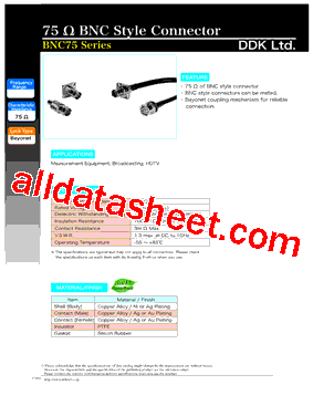 BNC75-P-5-CF型号图片