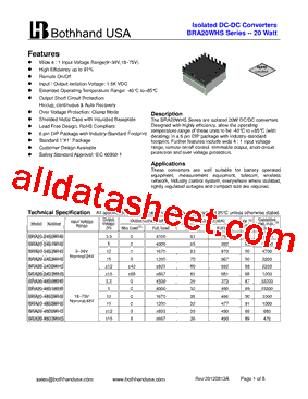 BRA20-48D2WHS型号图片