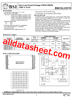 BS616LV2019AI型号图片