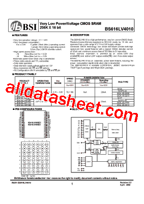 BS616LV4010BC型号图片