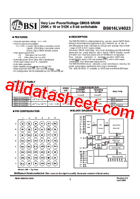 BS616LV4023DI型号图片