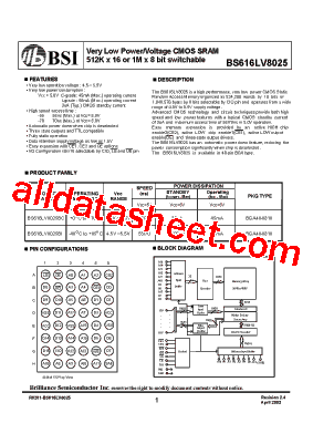 BS616LV8025BC型号图片