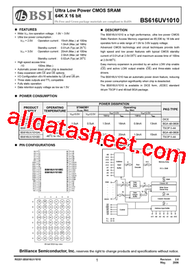 BS616UV1010EI10型号图片
