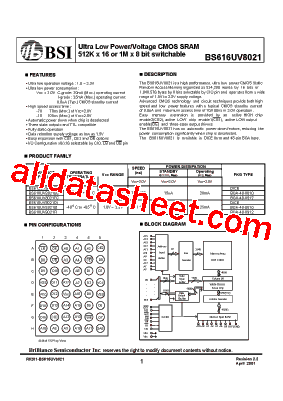 BS616UV8021FI型号图片