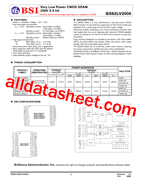 BS62LV2006STIP70型号图片