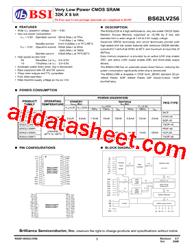 BS62LV256PCP70型号图片