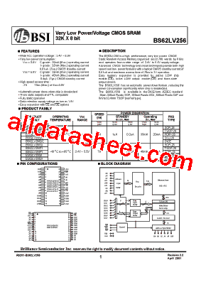 BS62LV256TC型号图片