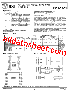 BS62LV4006STIG55型号图片