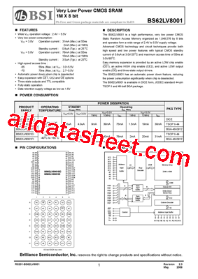BS62LV8001FC70型号图片