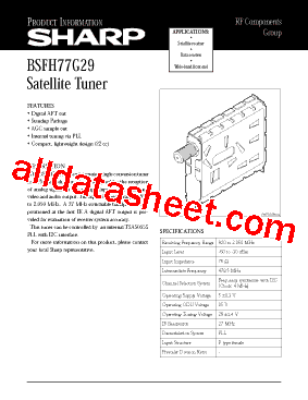 BSFH77G29型号图片