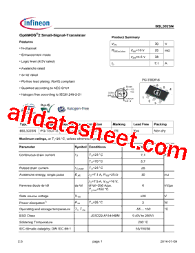 BSL302SNL6327型号图片