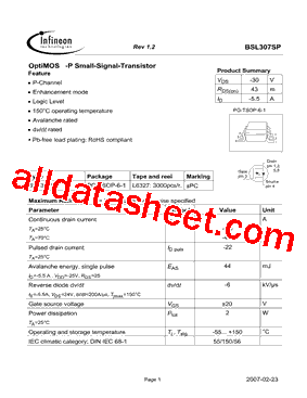 BSL307SPH6327XTSA1型号图片