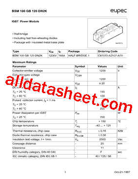 BSM100GB120DN2K型号图片