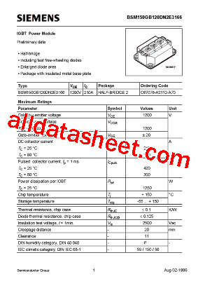 BSM150GB120DN2E3166型号图片