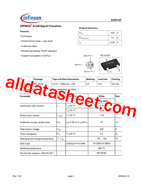 BSR316PL6327HTSA1型号图片