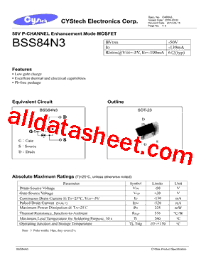 BSS84N3型号图片