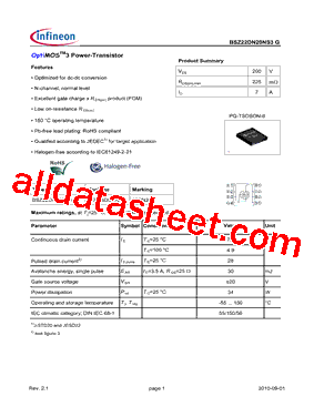 BSZ22DN20NS3G型号图片