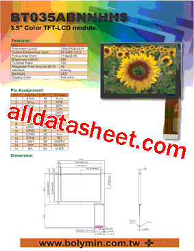 BT035ABNNHH型号图片