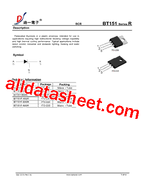 BT151-650R,127型号图片